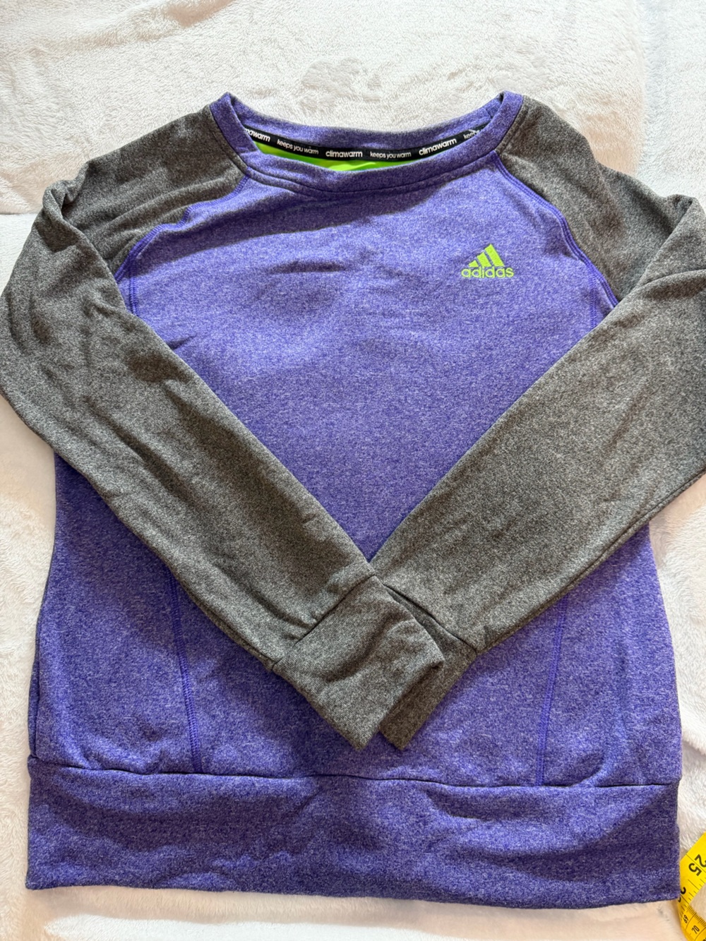Adidas Women’s Purple & Gray Performance stay warm Crew Sweatshirt